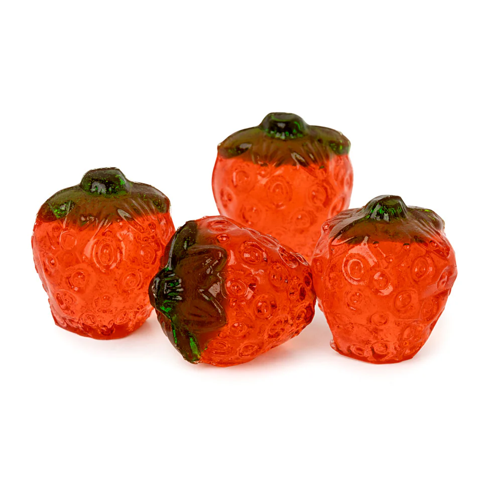 3D Gummy Strawberries - 13.2lb Bulk