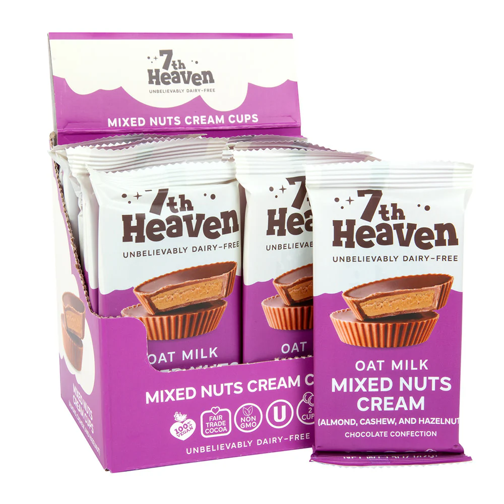 7th Heaven Oat Milk Mixed Nuts Cream Cups - 12ct