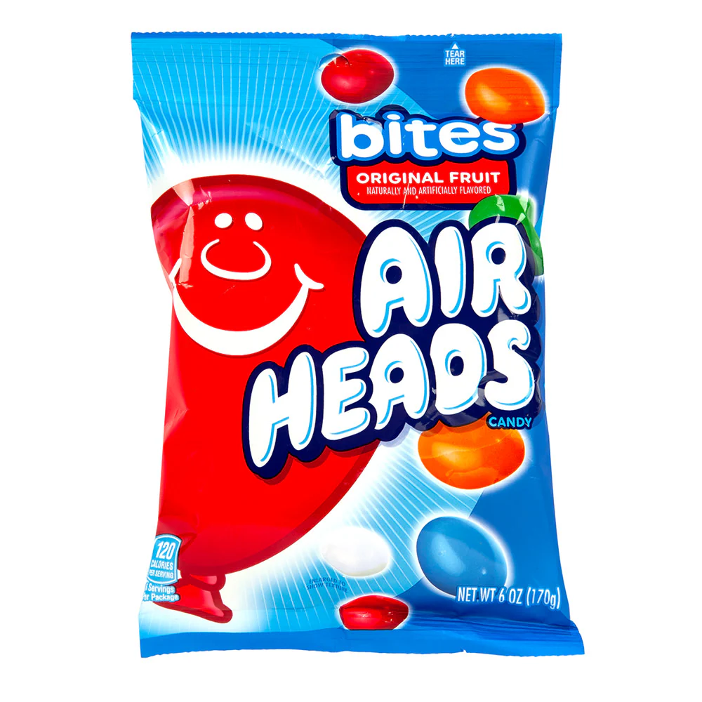 Airheads Original Fruit Bites Peg Bags - 12ct