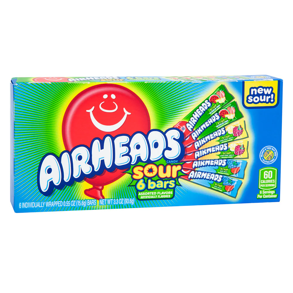 Airheads Sour Assorted Theater Boxes - 12ct