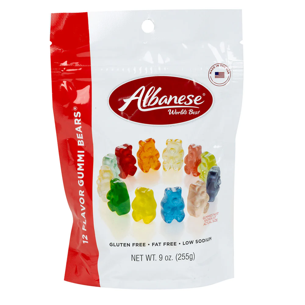Albanese 12 Flavor Gummi Bears Pouches - 6ct