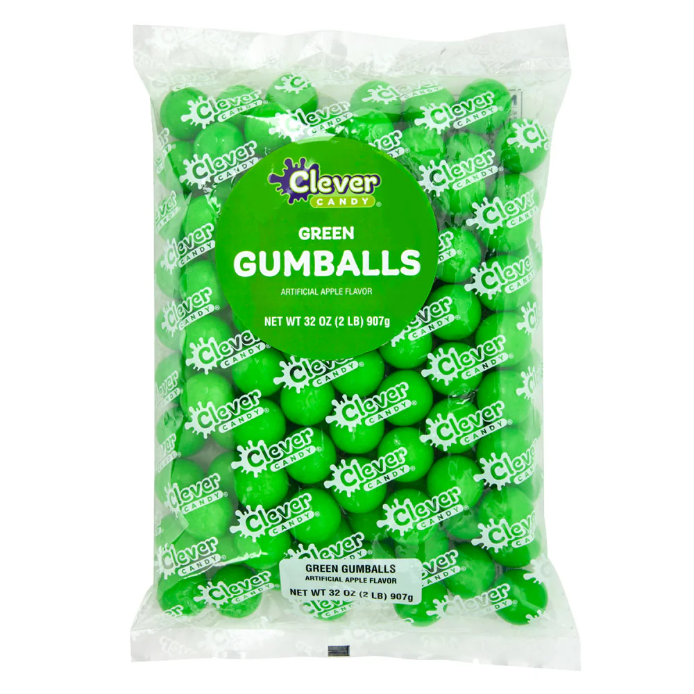 Apple Green Gumballs 2lb Bags - 12ct