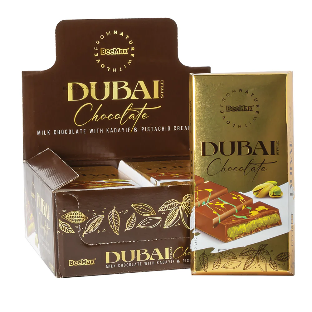 Beemax Dubai Milk Chocolate Bar - 6ct