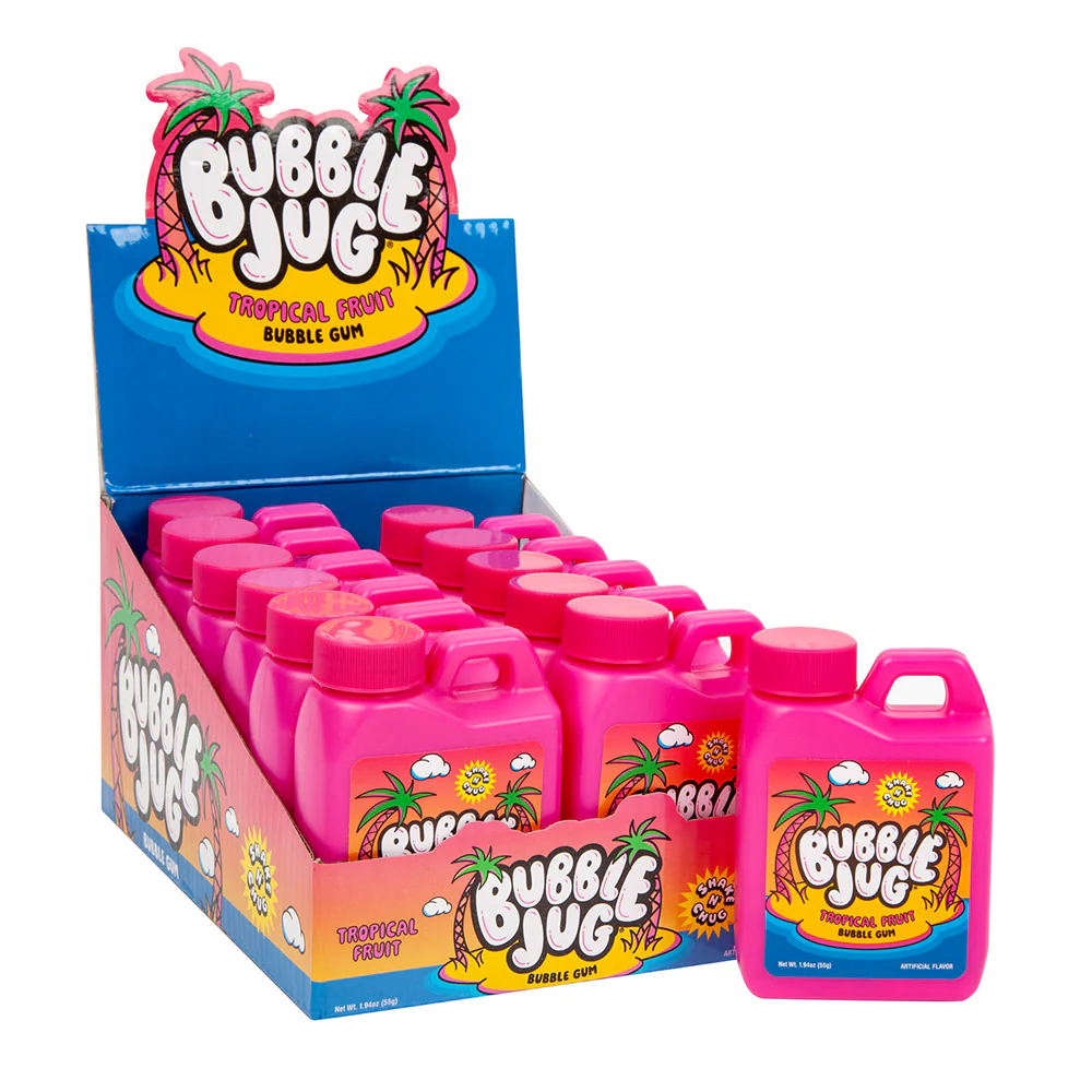 Bubble Jug Tropical Fruit Bubble Gum - 12ct