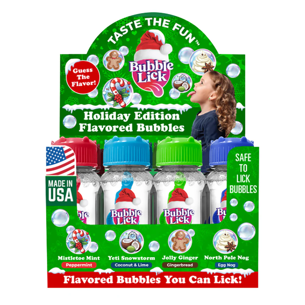 Bubblelick Holiday Mix Bubbles Bottles - 16ct