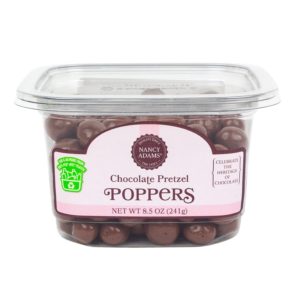 Chocolate Pretzel Poppers Nancy Adams - 12ct Tubs
