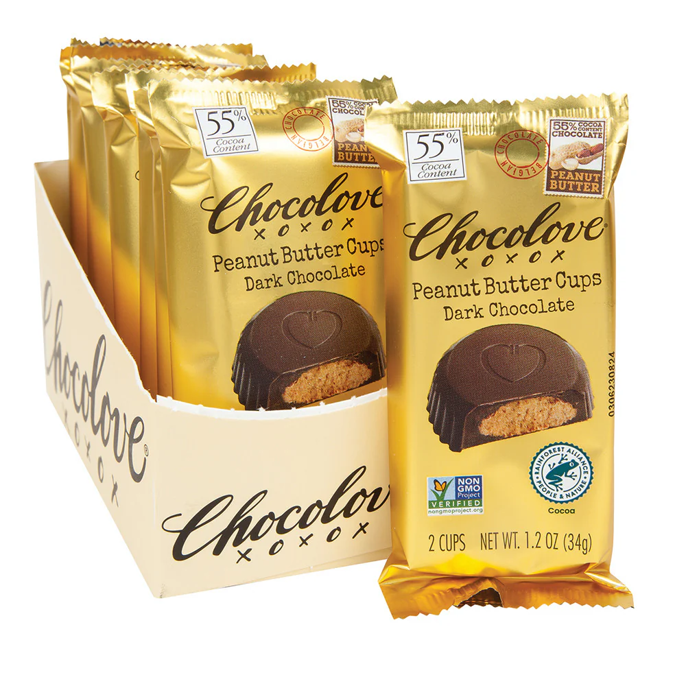 Chocolove Dark Chocolate Peanut Butter Cups - 10ct