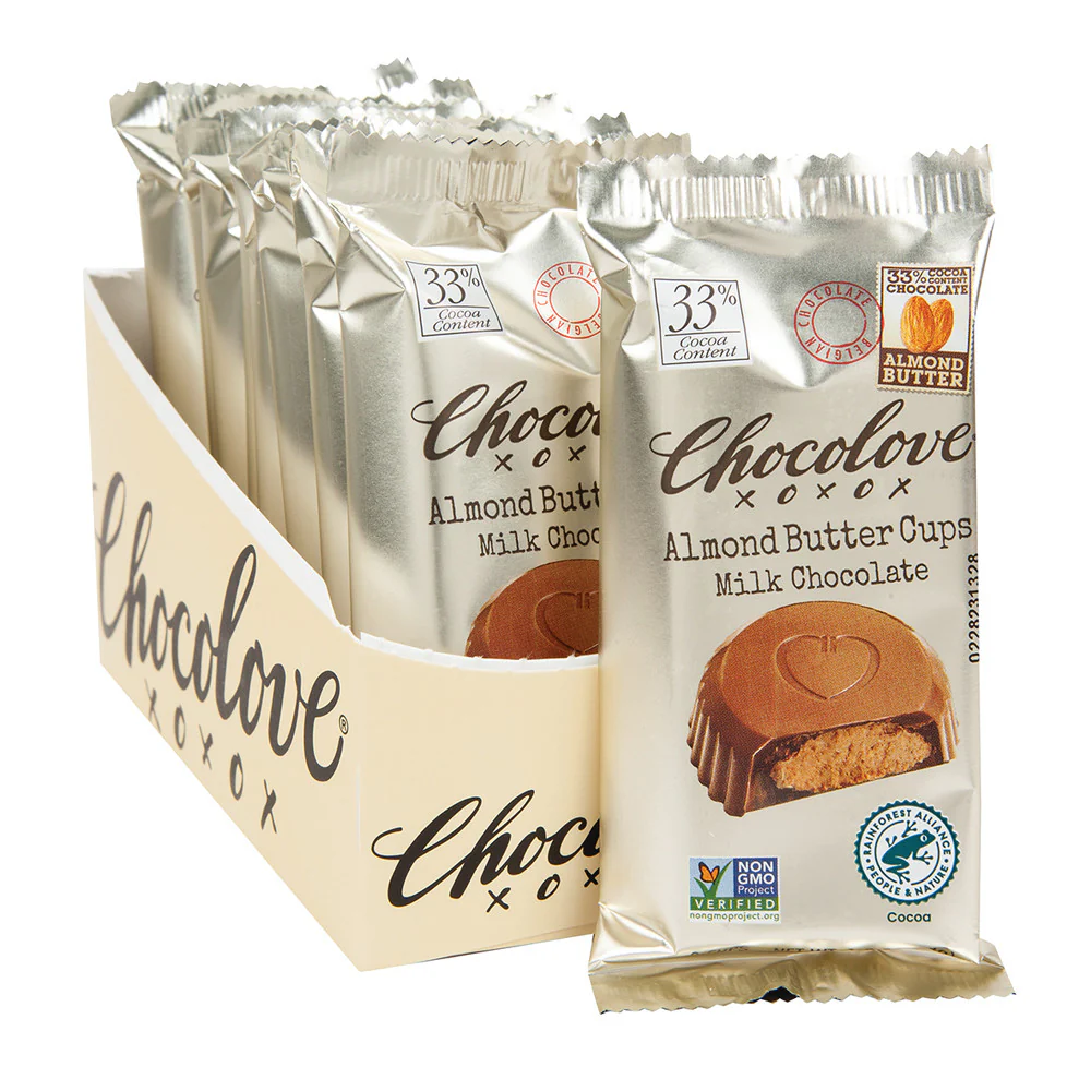 Chocolove Milk Chocolate Almond Butter Cups - 10ct