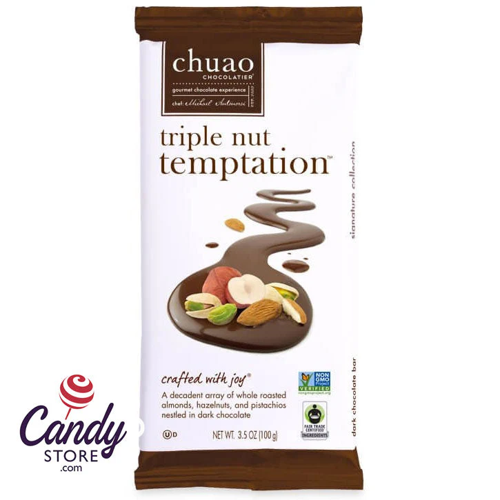 Chuao Triple Nut Temptation Dark Chocolate Bars - 10ct - Image 6