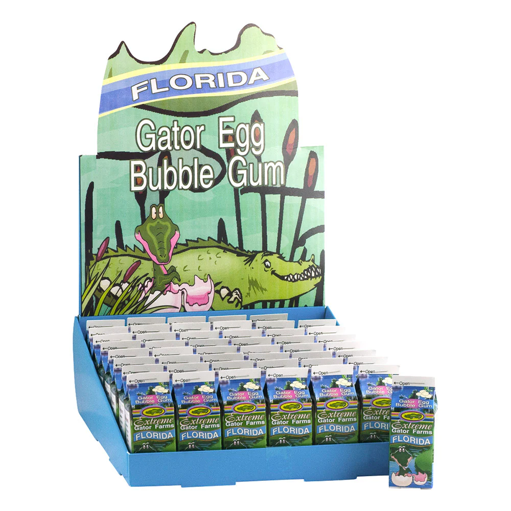 Citra Florida Gator Egg Bubble Gum Cartons - 48ct