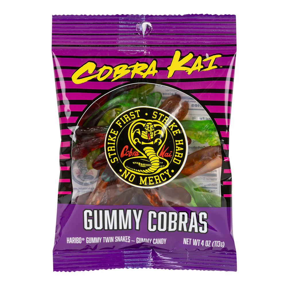Cobra Kai Gummy Cobras Peg Bags - 24ct