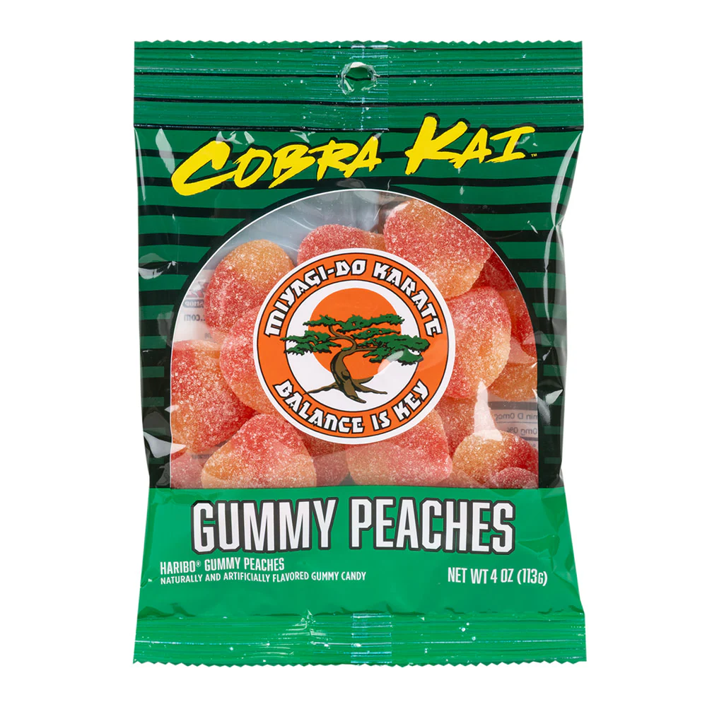 Cobra Kai Gummy Peaches Peg Bags - 24ct