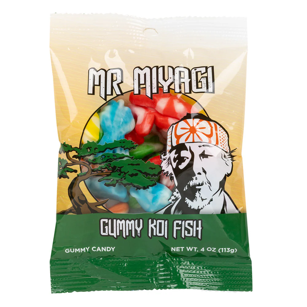 Cobra Kai Mr Miyagi Gummy Koi Fish Peg Bags - 24ct