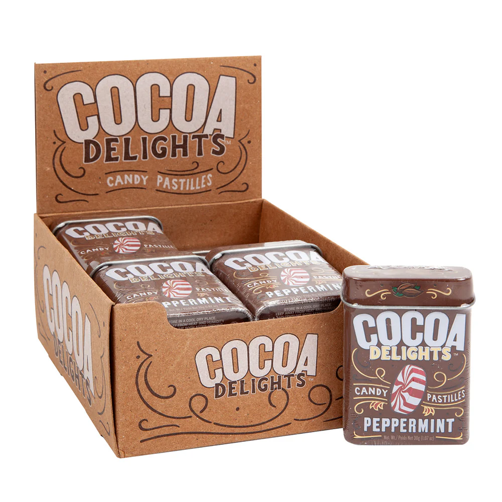 Cocoa Delights Peppermint Tins - 12ct