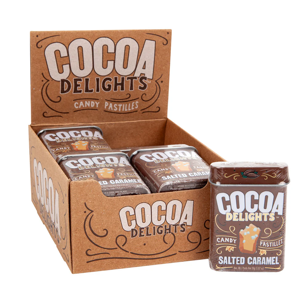 Cocoa Delights Salted Caramel Tins - 12ct