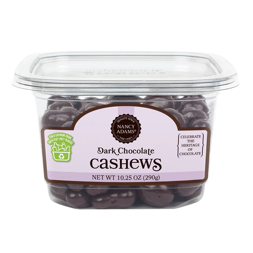 Dark Chocolate Cashews Nancy Adams - 12ct Tubs