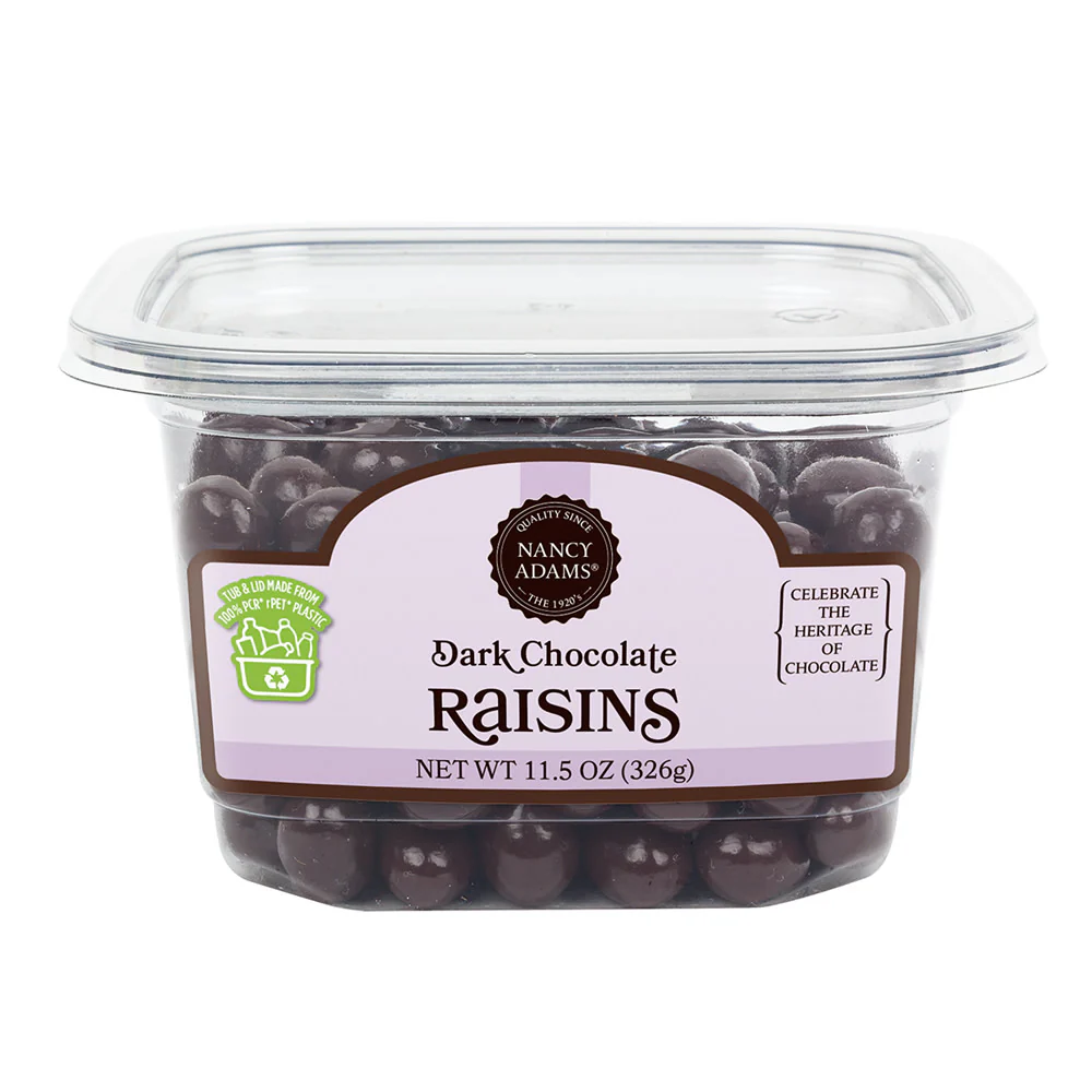 Dark Chocolate Raisins Nancy Adams - 12ct Tubs
