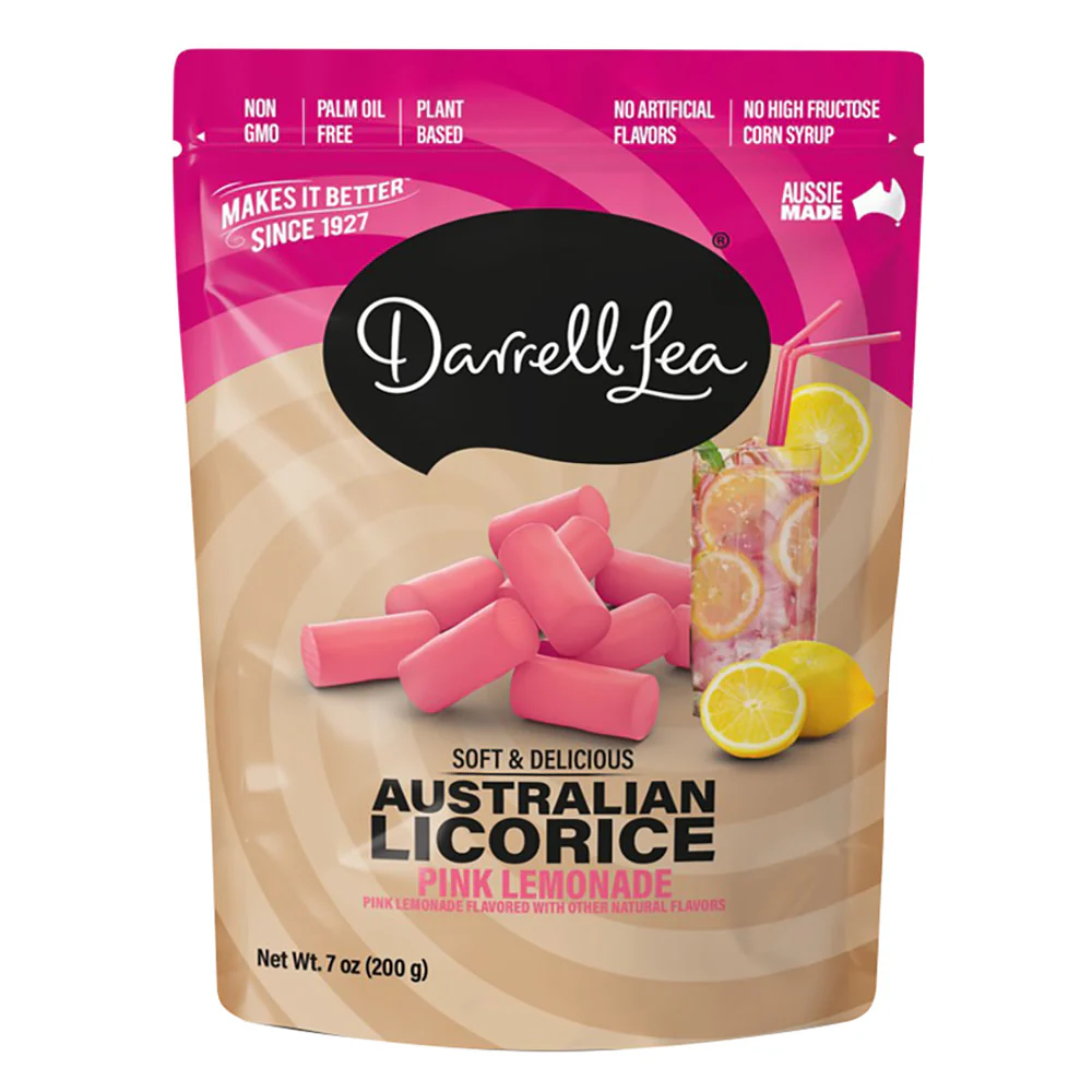 Darrell Lea Pink Lemonade Soft Licorice - 8ct