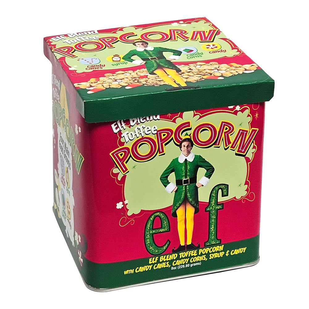 Elf County Fair Holiday Popcorn Tins - 12ct