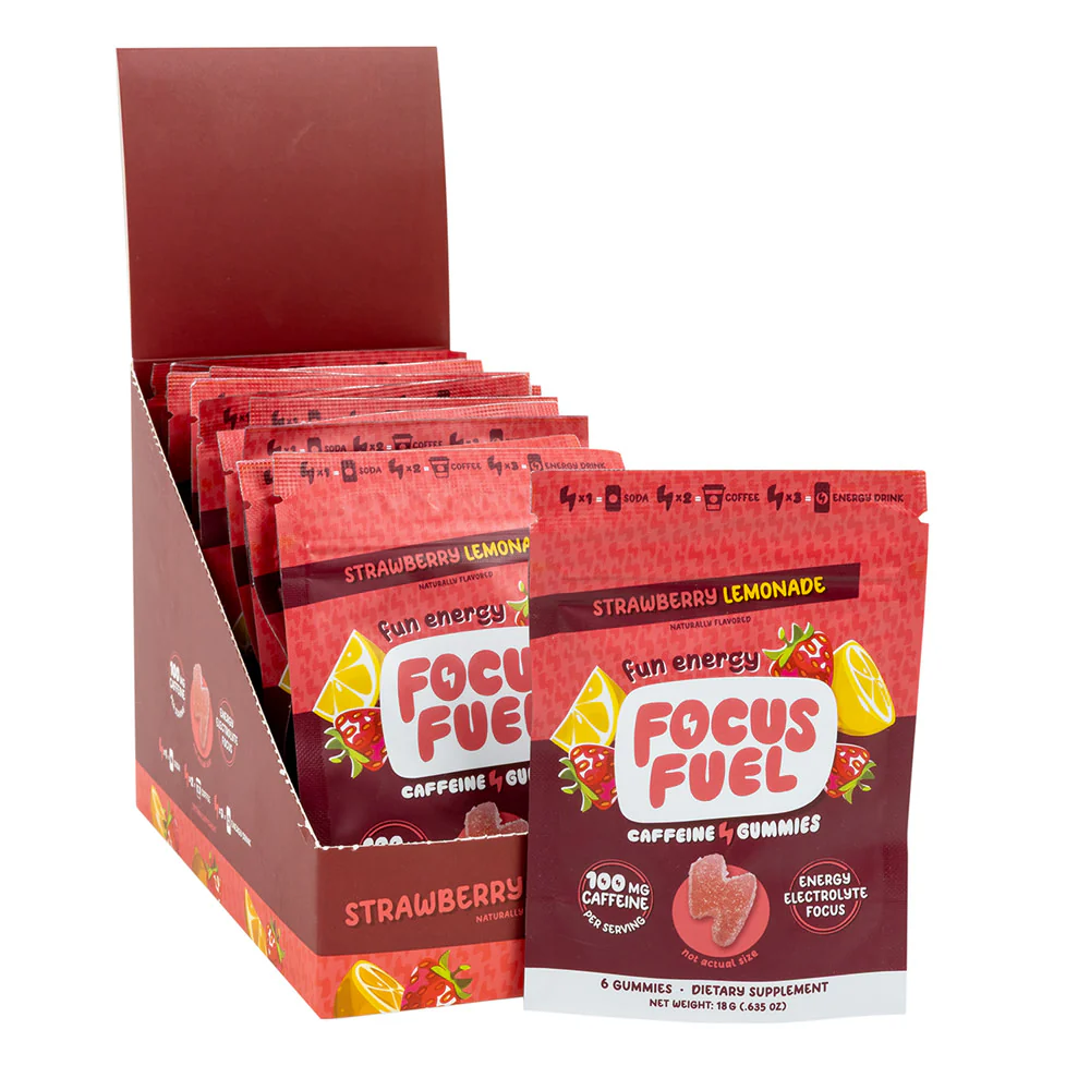 Focus Fuel Strawberry Lemonade Gummies Bags - 12ct