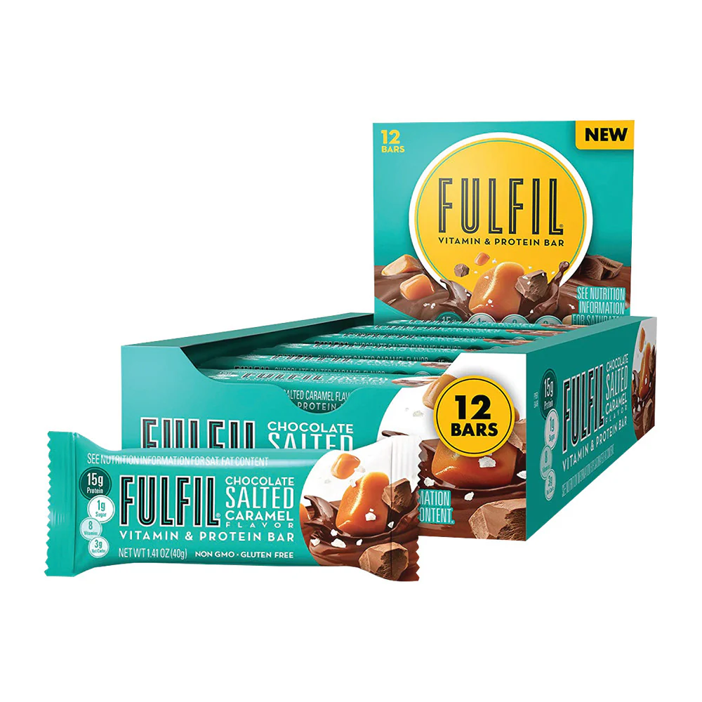 Fulfil Chocolate Salted Caramel Bars - 12ct