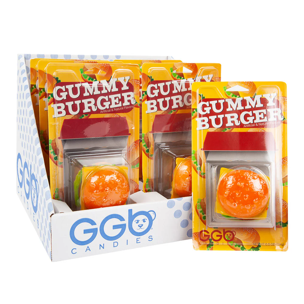 Giant Gummy Burger Blister Packs - 8ct