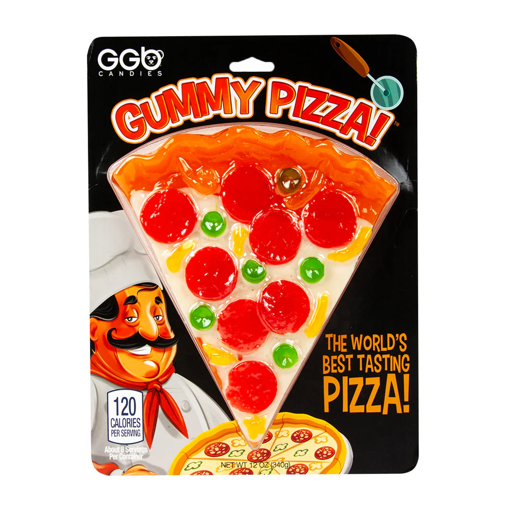 Giant Gummy Pizza Slice Blister Packs - 12ct