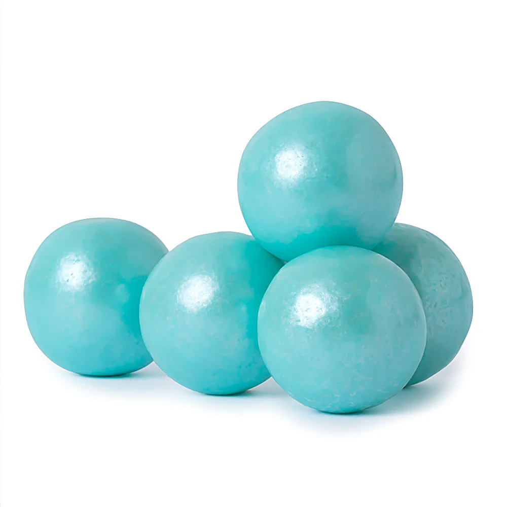 Gumballs Shimmer Turquoise Cotton Candy - 12lb Bulk