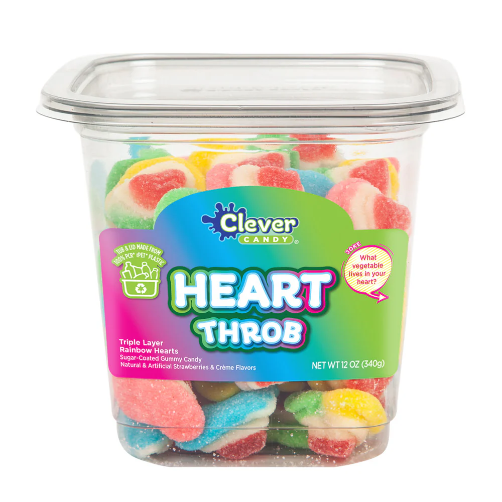 Heart Throb Gummy Hearts Tubs - 12ct