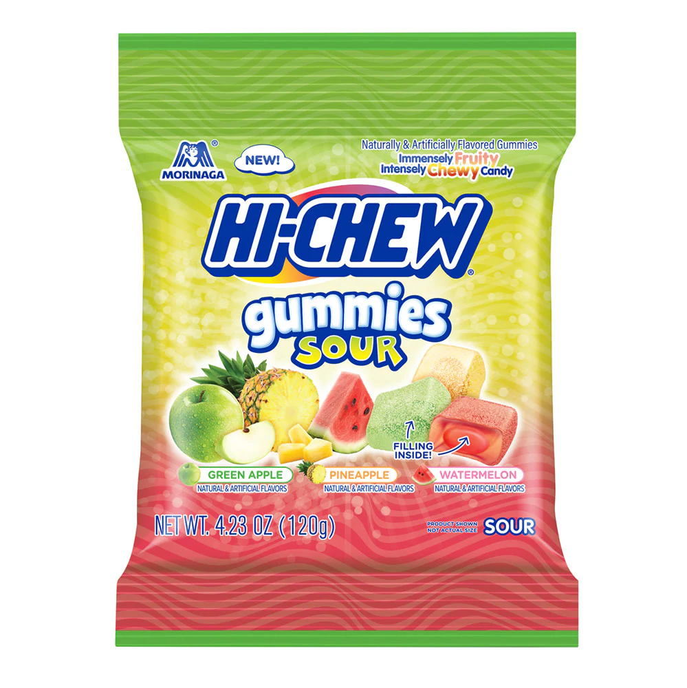 Hi-Chew Sour Gummies Peg Bags - 9ct