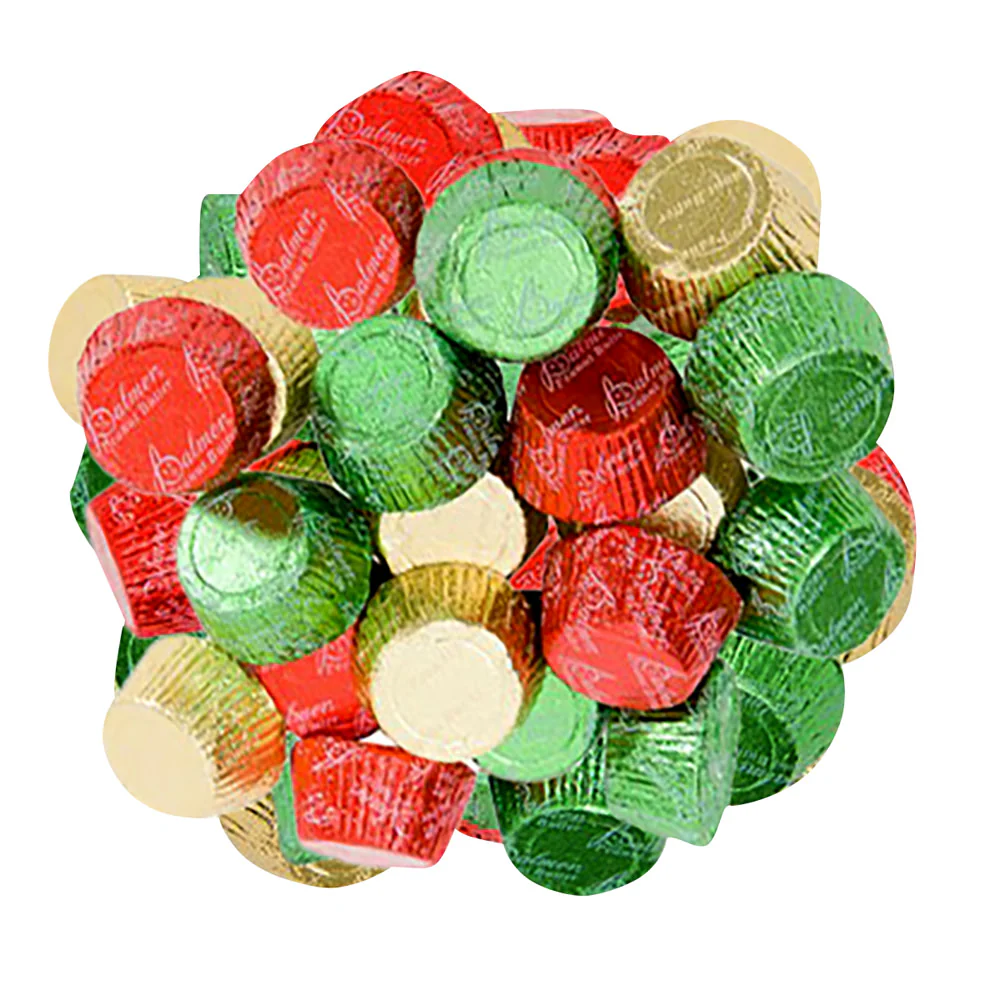 Holiday Peanut Butter Cups Foiled - 12lb Bulk