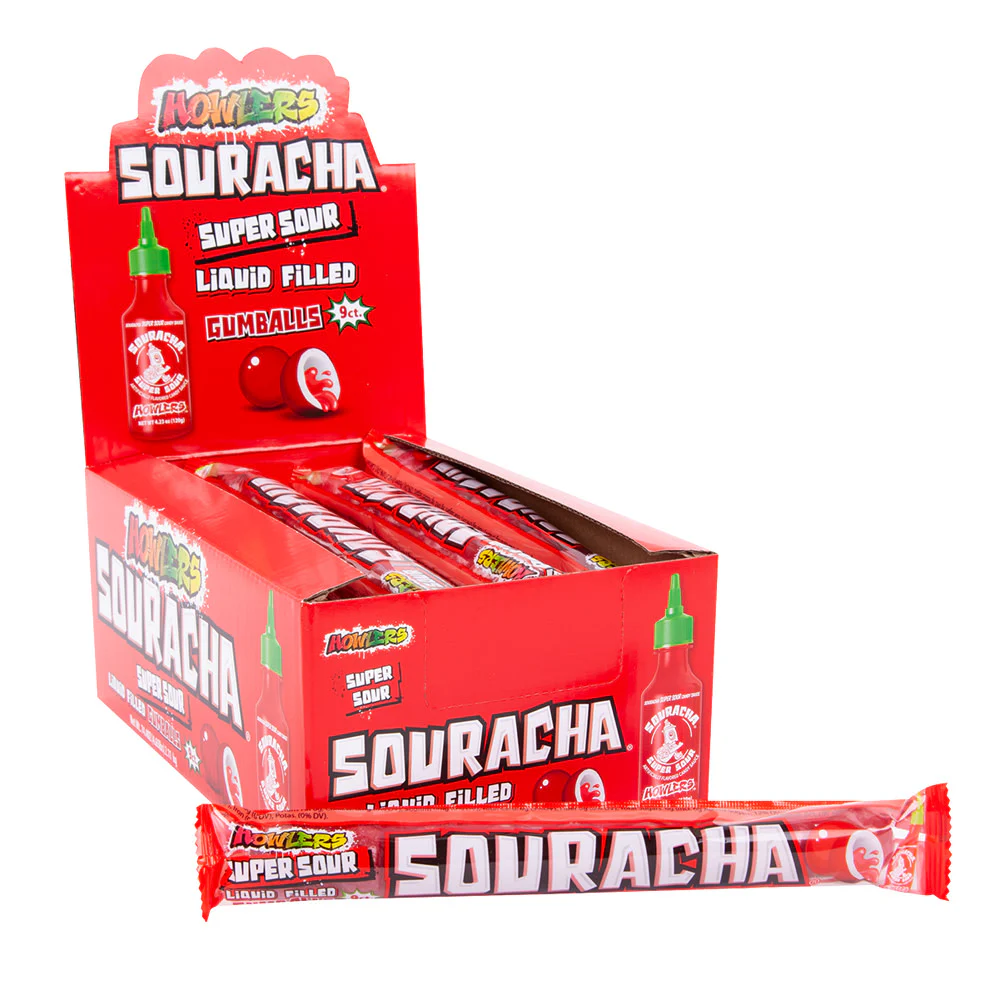 Howlers Souracha Sour Filled Gumballs - 24ct