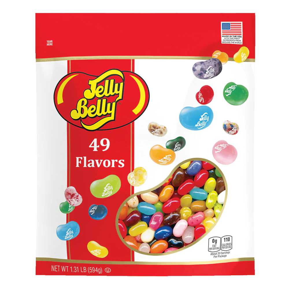 Jelly Belly 49 Flavors 1.31lb Pouches - 6ct
