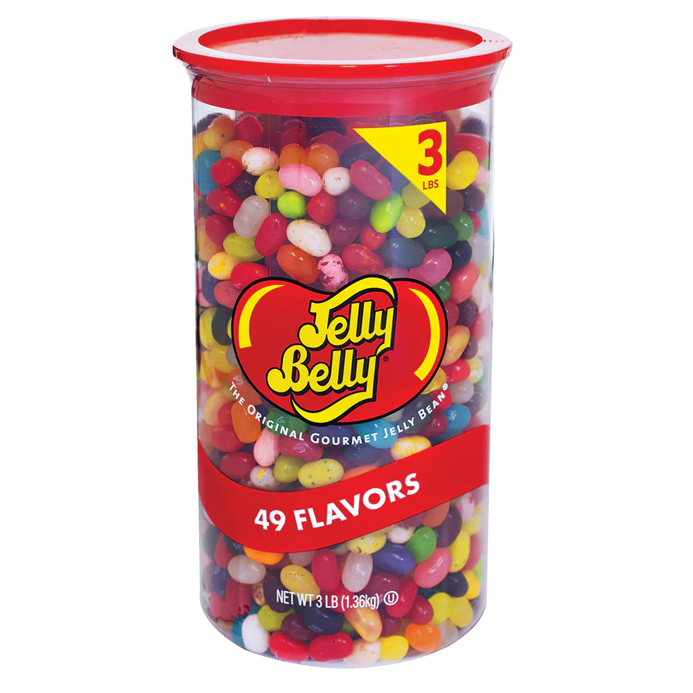 Jelly Belly 49 Flavors 3lb Canisters - 6ct