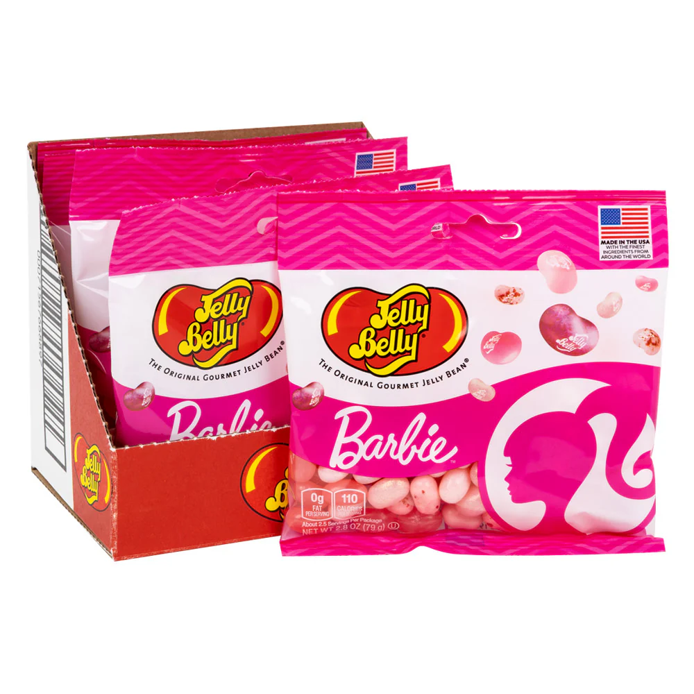 Jelly Belly Barbie Assorted 2.8oz Peg Bags - 12ct