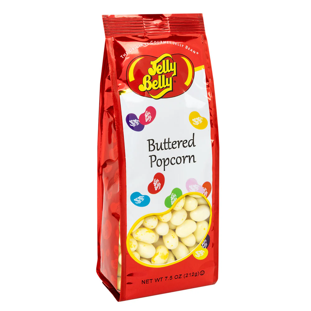 Jelly Belly Buttered Popcorn 7.5oz Gift Bags - 12ct