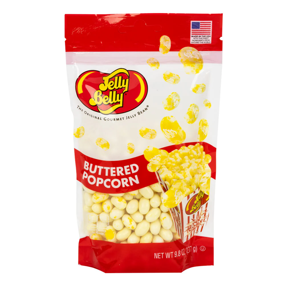 Jelly Belly Buttered Popcorn 9.8oz Pouches - 6ct