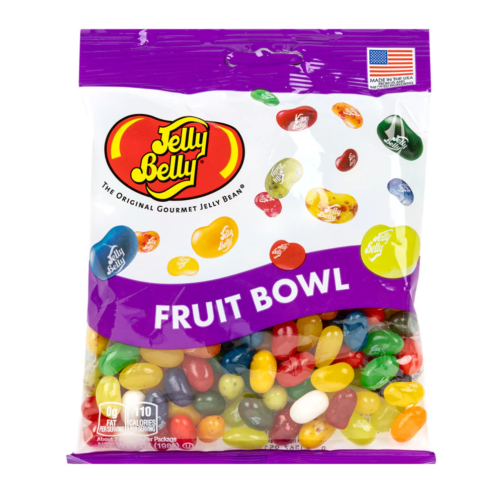 Jelly Belly Fruit Bowl 7oz Peg Bags - 12ct