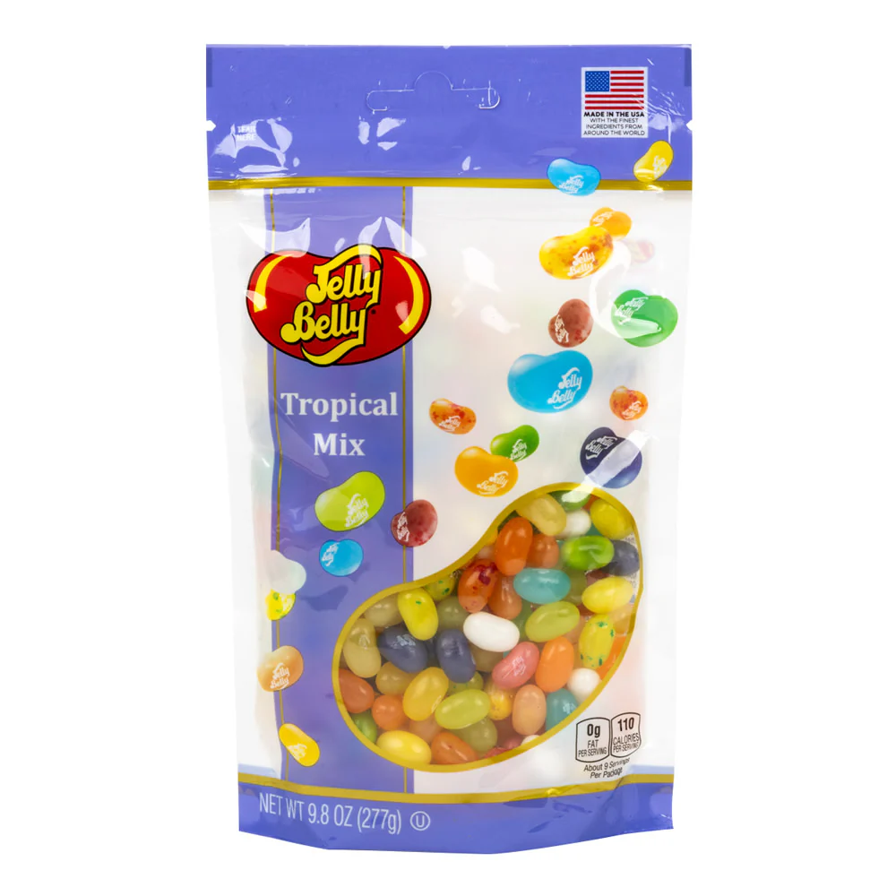 Jelly Belly Tropical Mix 9.8oz Pouches - 6ct