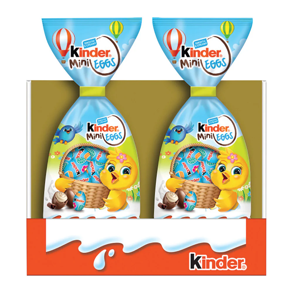 Kinder Milk Chocolate Mini Eggs Pouches - 12ct