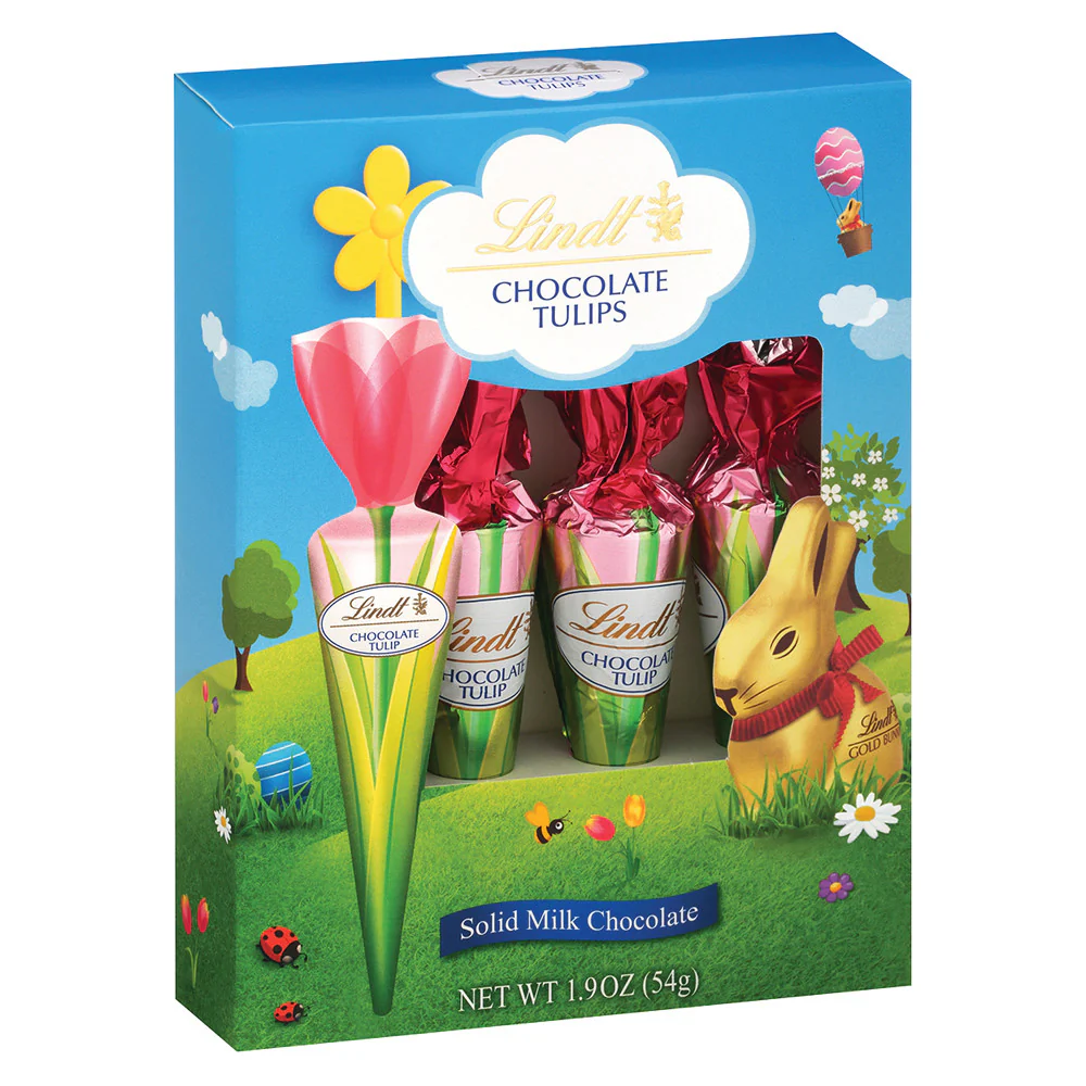 Lindt Chocolate Tulip 4 Piece Boxes - 18ct