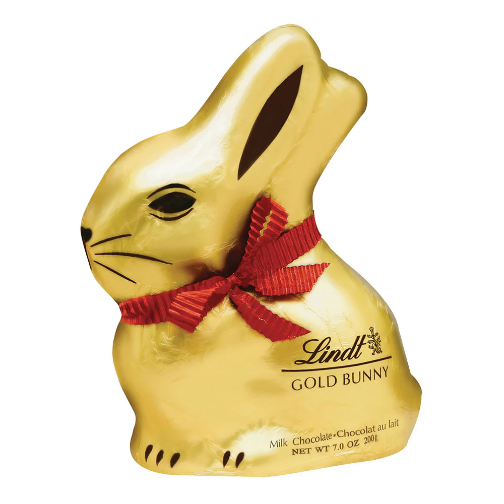 Lindt Milk Chocolate Gold Foiled Bunny 7oz - 12ct