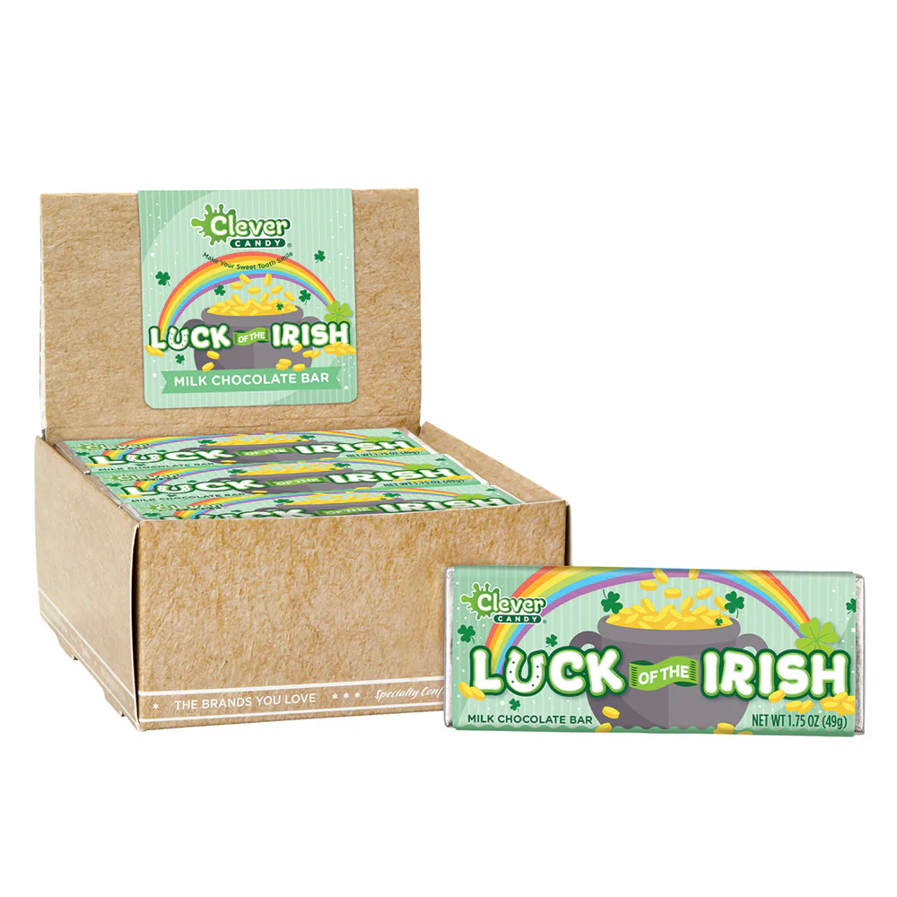 Luck of the Irish Milk Chocolate Bars - 24ct