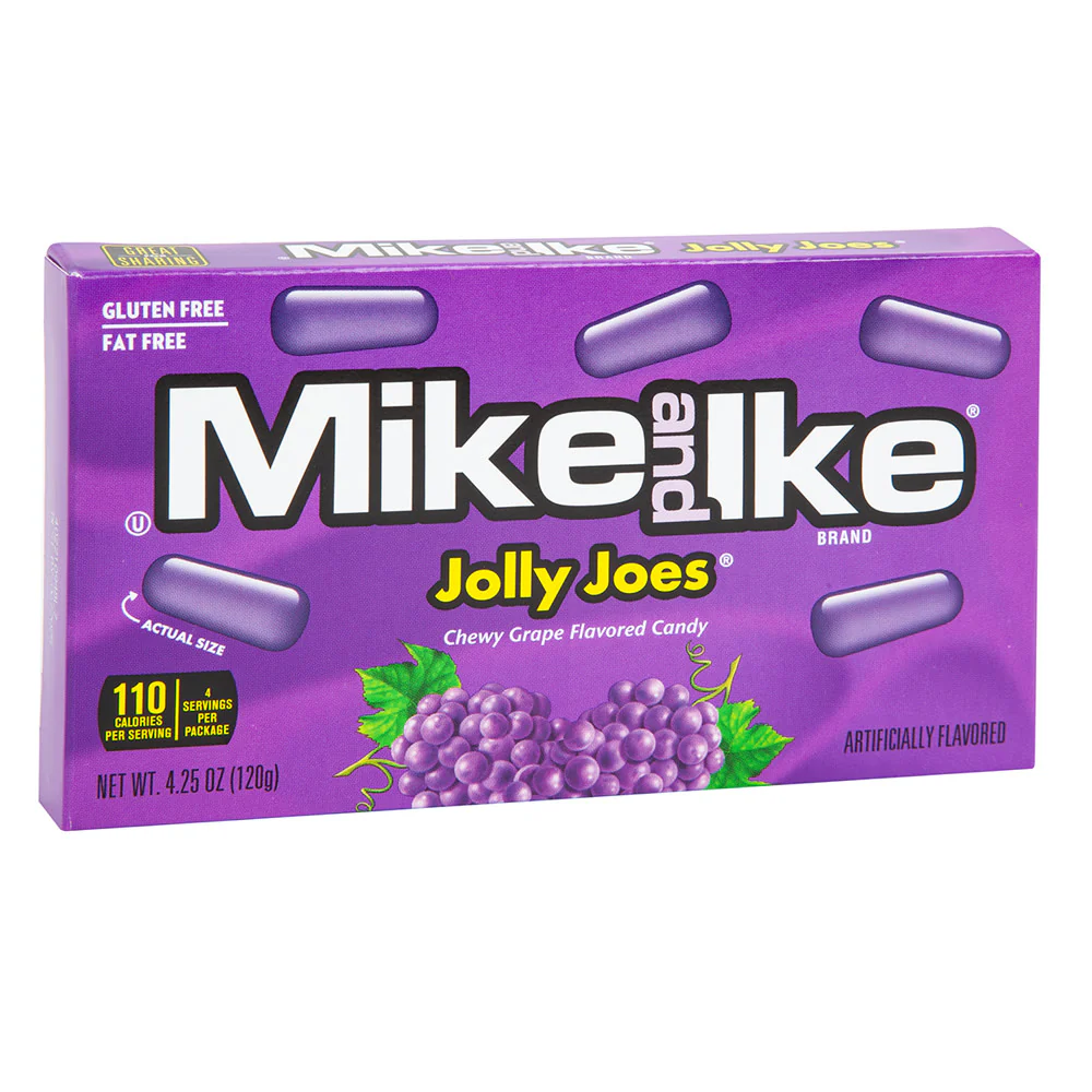 Mike & Ike Jolly Joes Grape Theater Boxes - 12ct