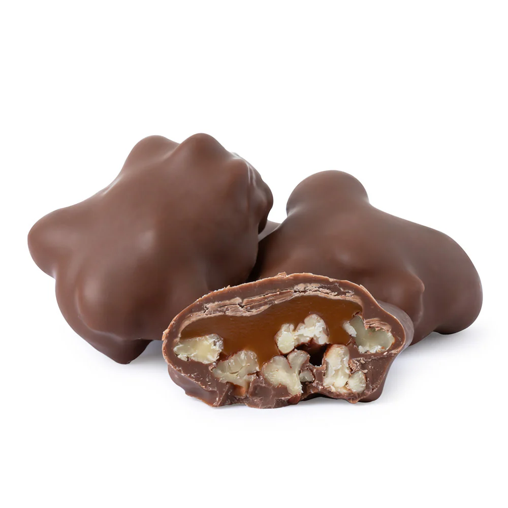 Milk Chocolate Caramel Pecan Clusters - 5lb Bulk