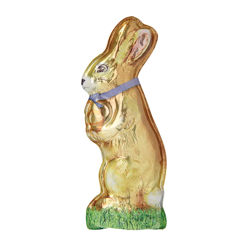 Milk Chocolate Foiled Standing Rabbit - 24ct