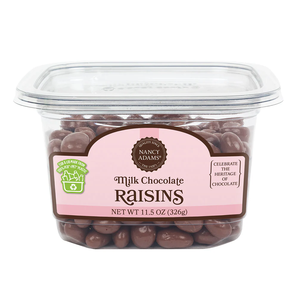 Milk Chocolate Raisins Nancy Adams - 12ct Tubs
