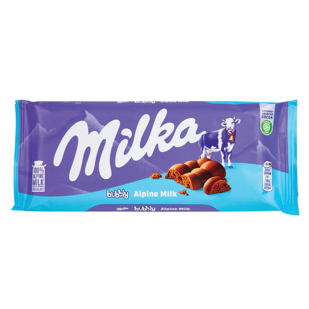 Milka Bubbly Milk Chocolate Bar - 14ct