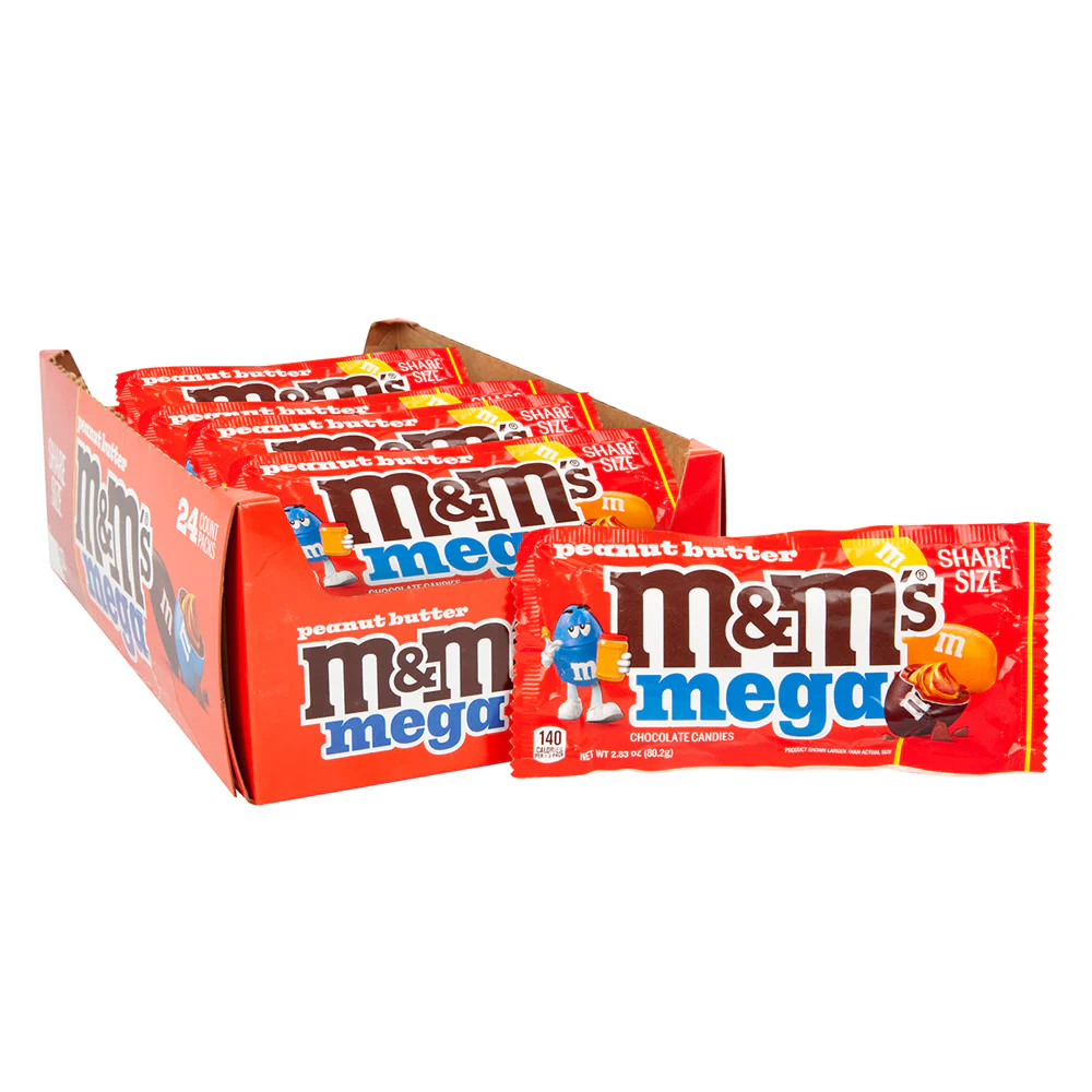 M&M's Peanut Butter Mega Share Size Bags - 24ct