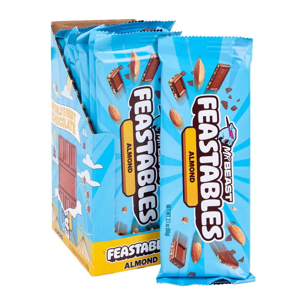 MrBeast Feastables Almond Bars - 10ct